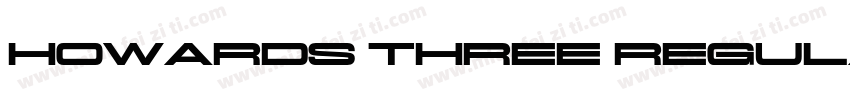 Howards Three Regular1000字体转换